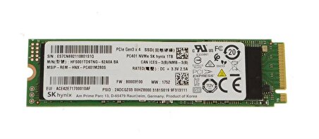 Hynix PC601A HFS001TD9TNG-L2A0B 1TB M.2 2280 S2 TLC PCIe Gen3 NVMe  SSD refurbished